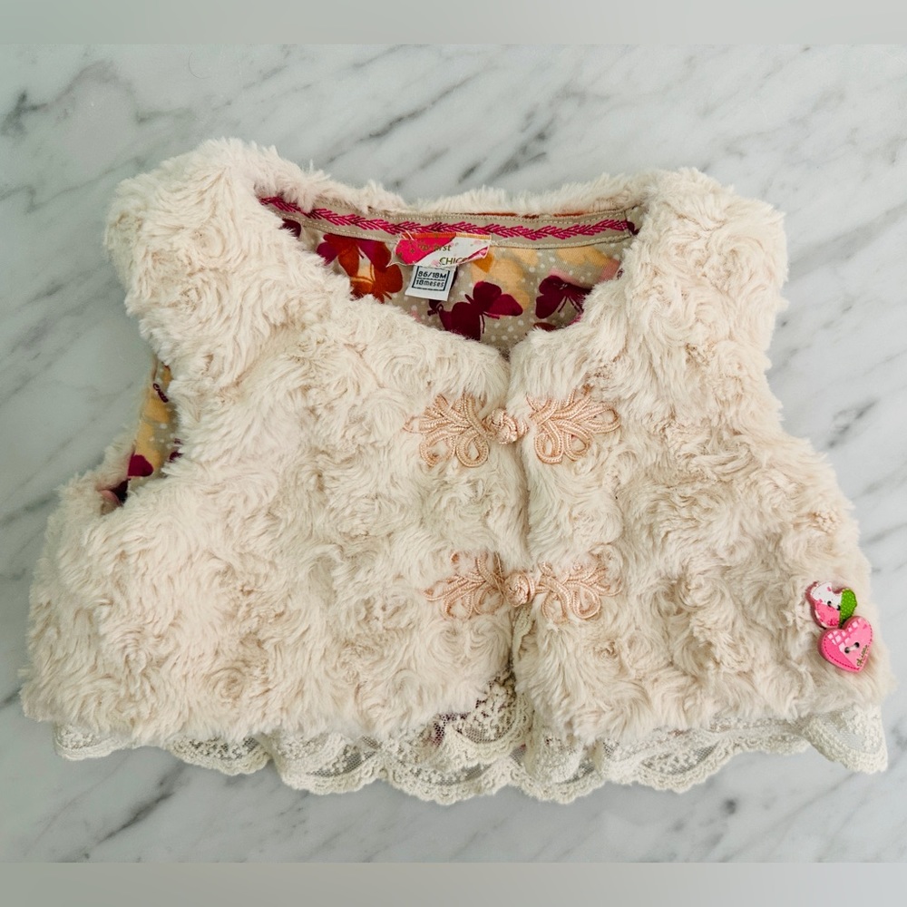My First Chicco Dress & Vest Set Boucle Cream - Picture 12 of 13